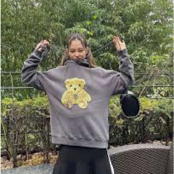 we11done embroidered teddy bear hoodie - Picture 2 of 6